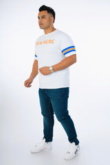 White Crew Neck Fashion Tee