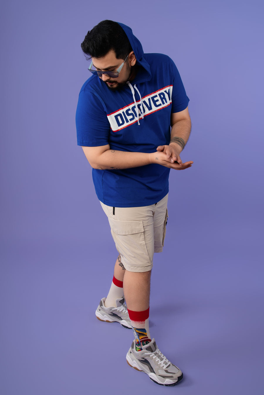 Mens Plus Size Royal Blue Hoodie
