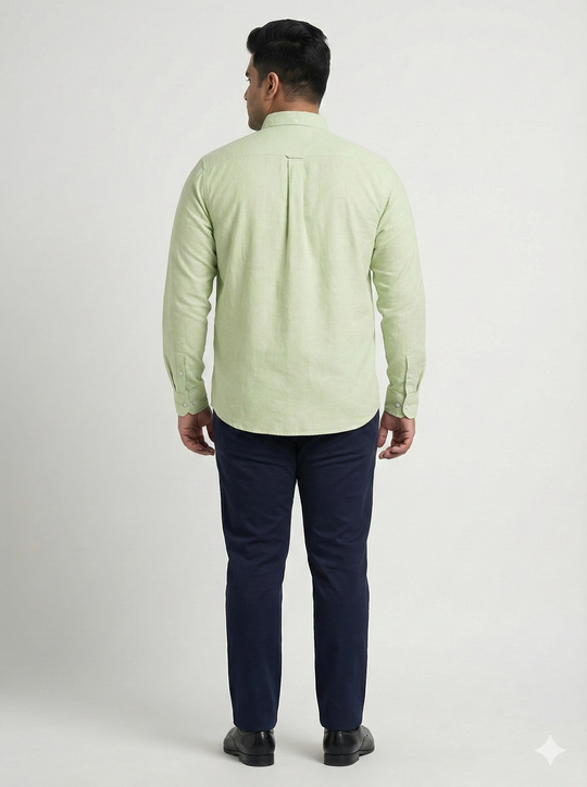 Plus Size Men's Classic 100% Cotton Oxford Button-Down Shirt