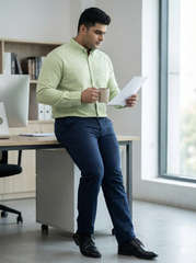 Plus Size Men's Classic 100% Cotton Oxford Button-Down Shirt