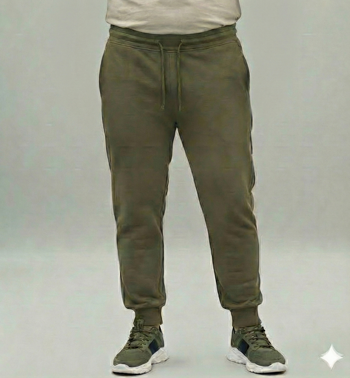 Plus Size Forest Green Premium Fleece Joggers