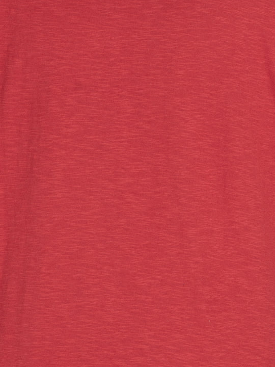 Mens Plus Size Rust Solid Henley tee