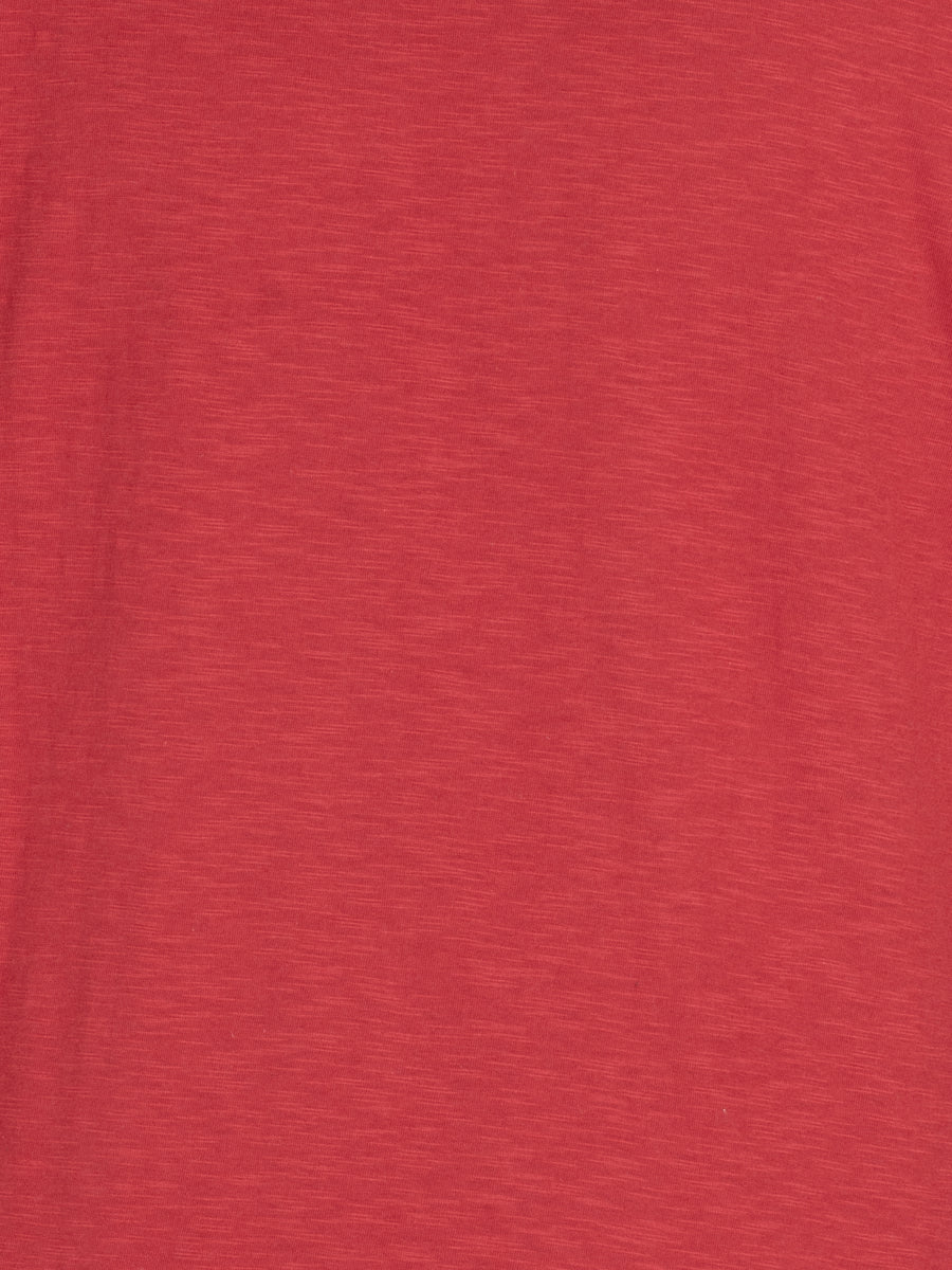 Mens Plus Size Rust Solid Henley tee