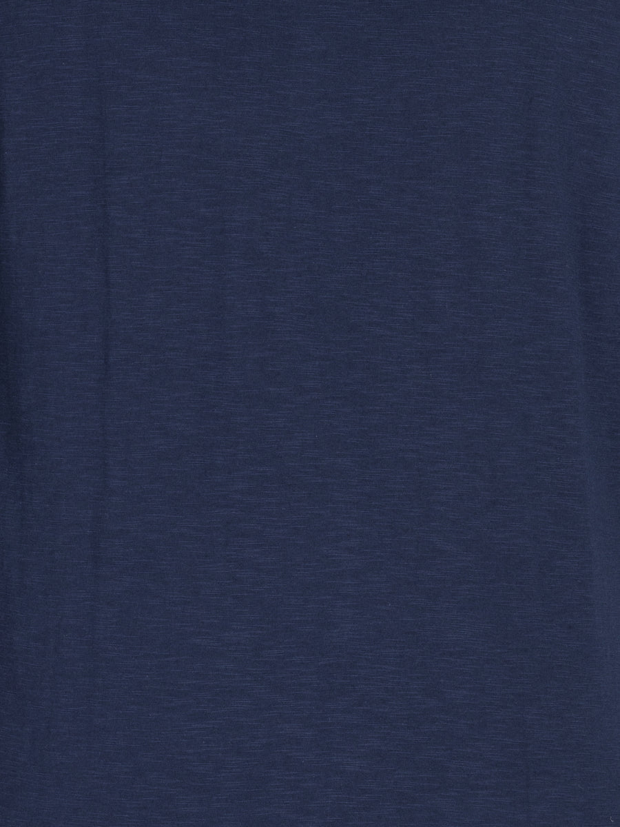 Mens Plus Size Navy Solid Henley tee