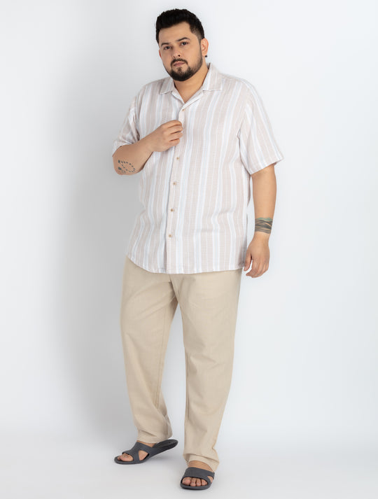 Mens Plus SizeNatural Drawstring pants
