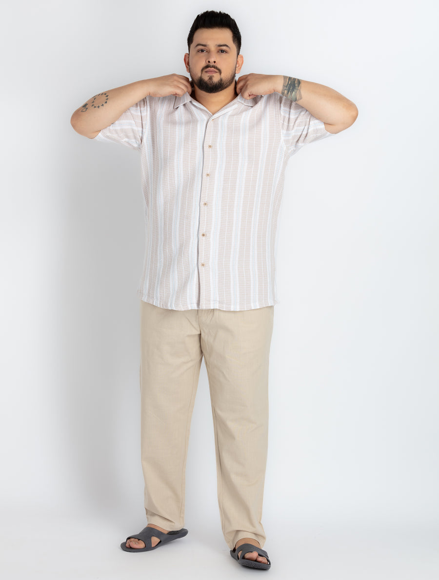 Mens Plus SizeNatural Drawstring pants