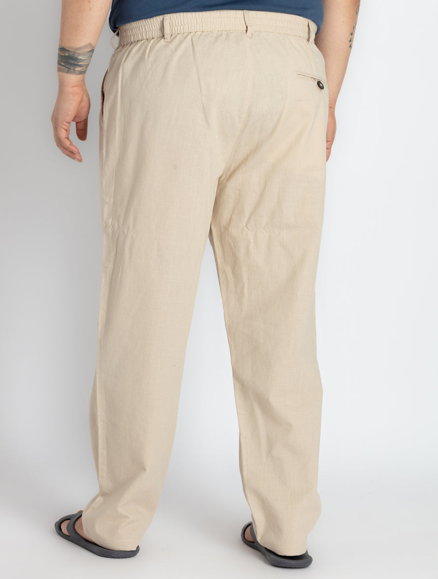 Mens Plus SizeNatural Drawstring pants