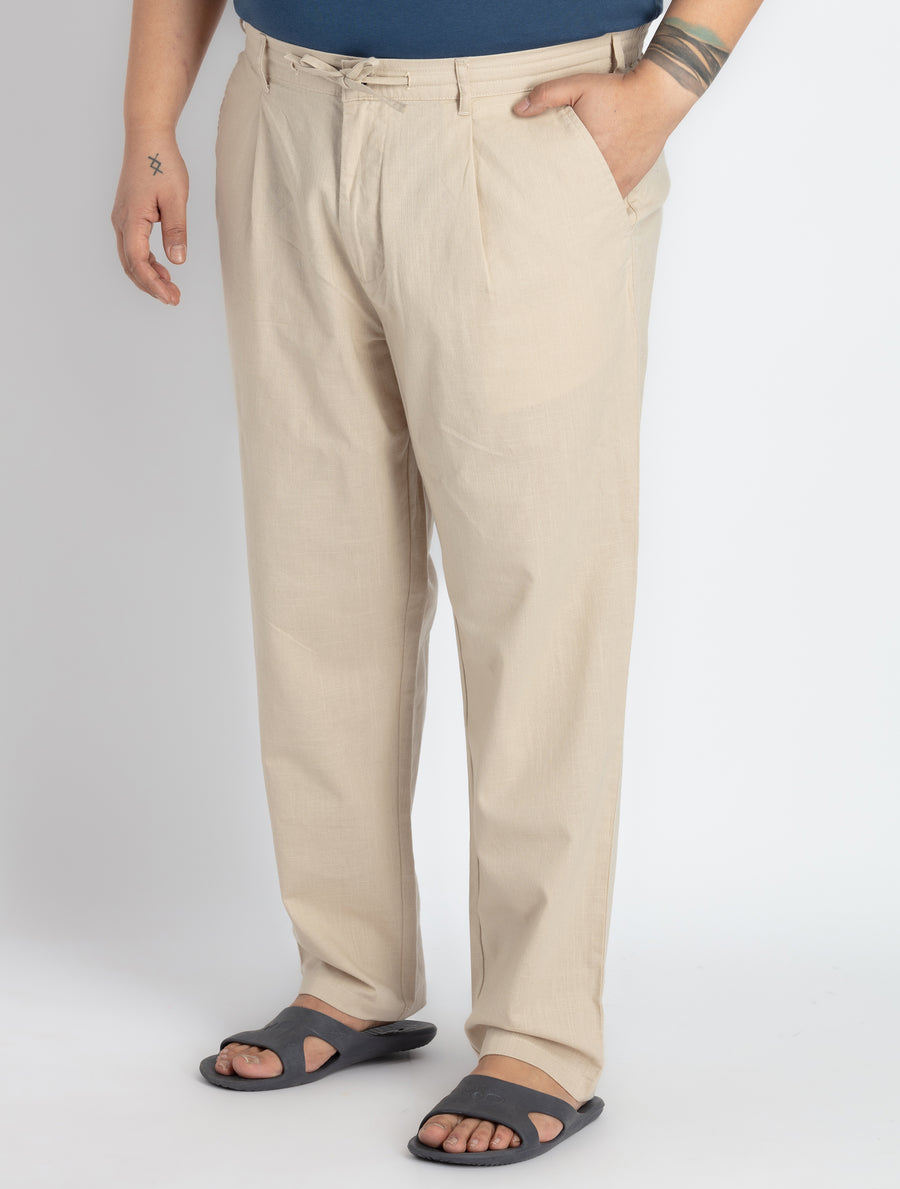 Mens Plus SizeNatural Drawstring pants