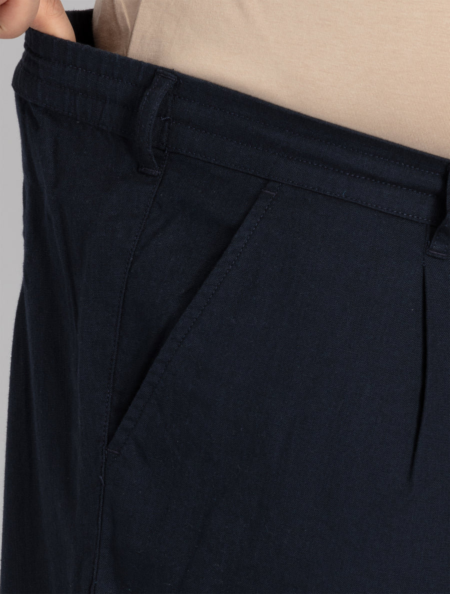 Mens Plus Size Navy Drawstring pants