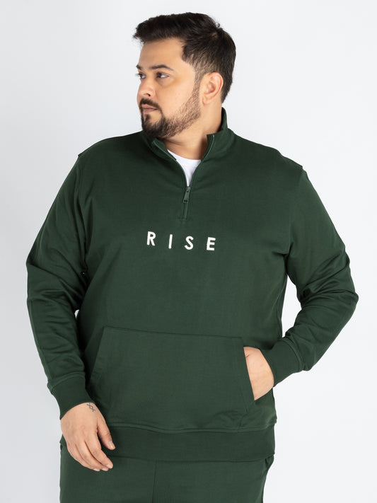 Green Solid Sweatshirt