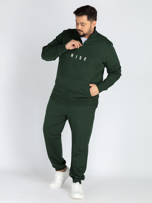 Green Solid Sweatshirt