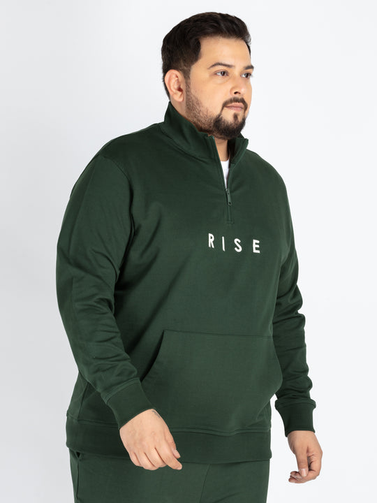 Green Solid Sweatshirt