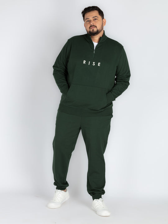 Green Solid Sweatshirt