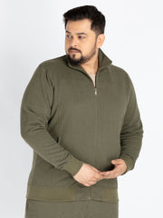 Olive Solid Sweatshirt