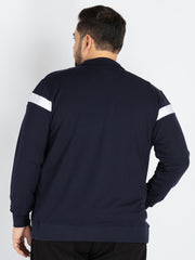 Navy Blue Solid Sweatshirt