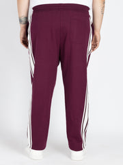 Wine Solid Track Pant