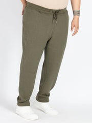 Olive Solid Track Pant