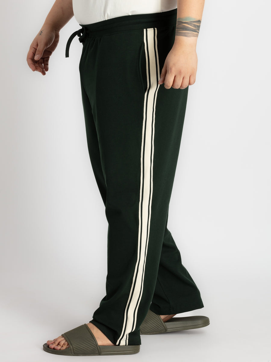 Men’s Plus Size Relaxed Fit Green Track Pant
