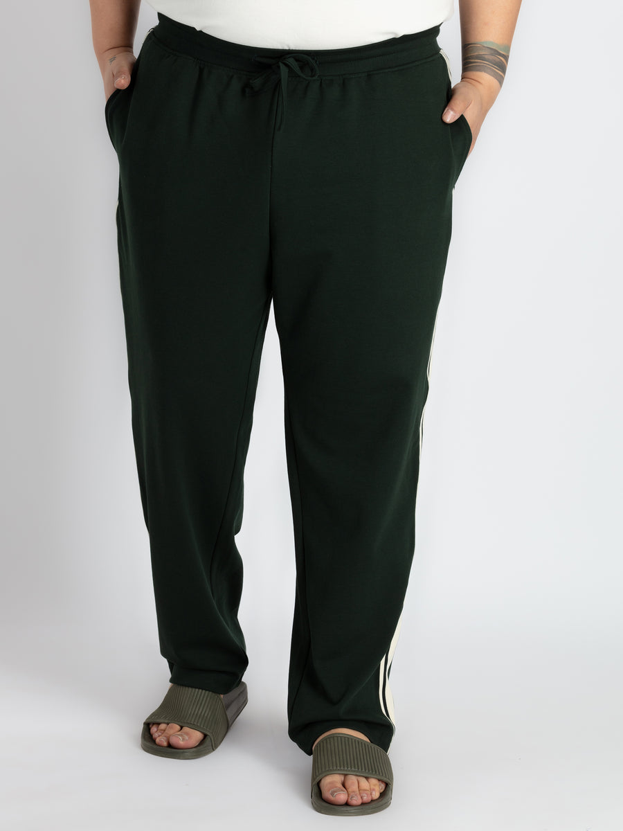 Men’s Plus Size Relaxed Fit Green Track Pant