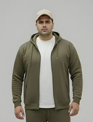 Plus Size Men’s  Zip-Open Hoodie