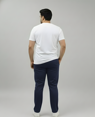 Plus Size Navy  Premium Fleece Track Pants