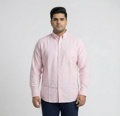 Plus Size Men's Classic 100% Cotton Oxford Button-Down Shirt