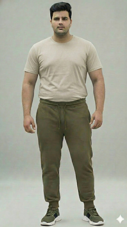 Plus Size Forest Green Premium Fleece Joggers