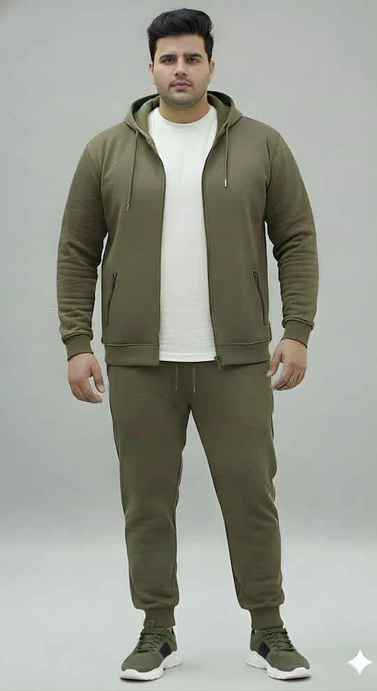 Plus Size Men’s  Zip-Open Hoodie