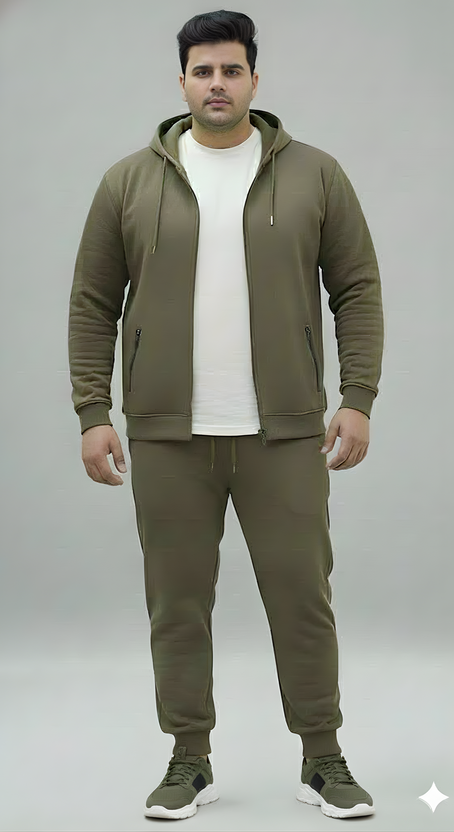 Plus Size Men’s  Zip-Open Hoodie