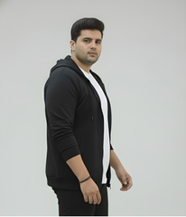 Plus Size Men’s  Zip-Open Hoodie