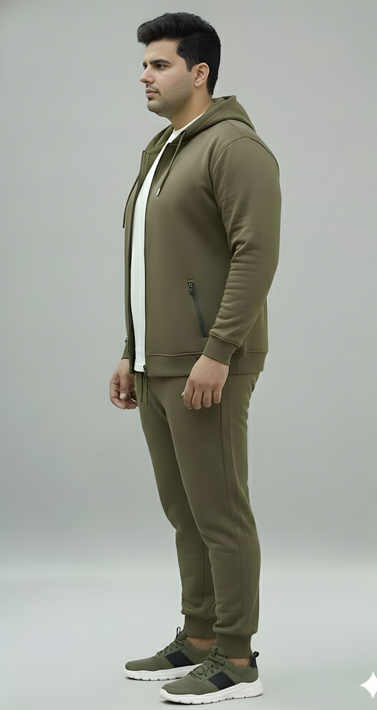 Plus Size Men’s  Zip-Open Hoodie