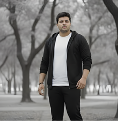 Plus Size Men’s  Zip-Open Hoodie