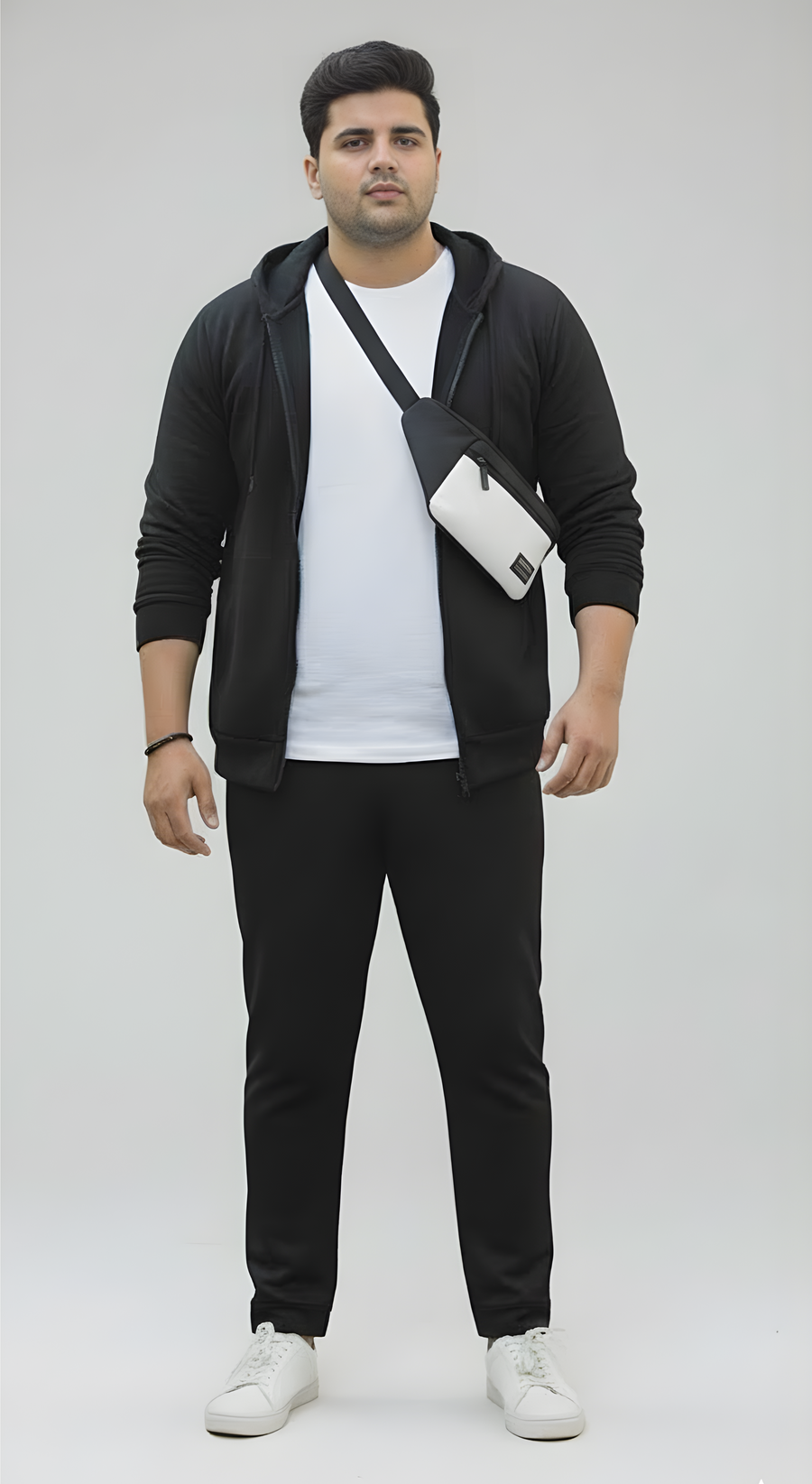 Plus Size Men’s  Zip-Open Hoodie