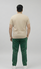 Plus Size Green Premium Fleece Track Pants